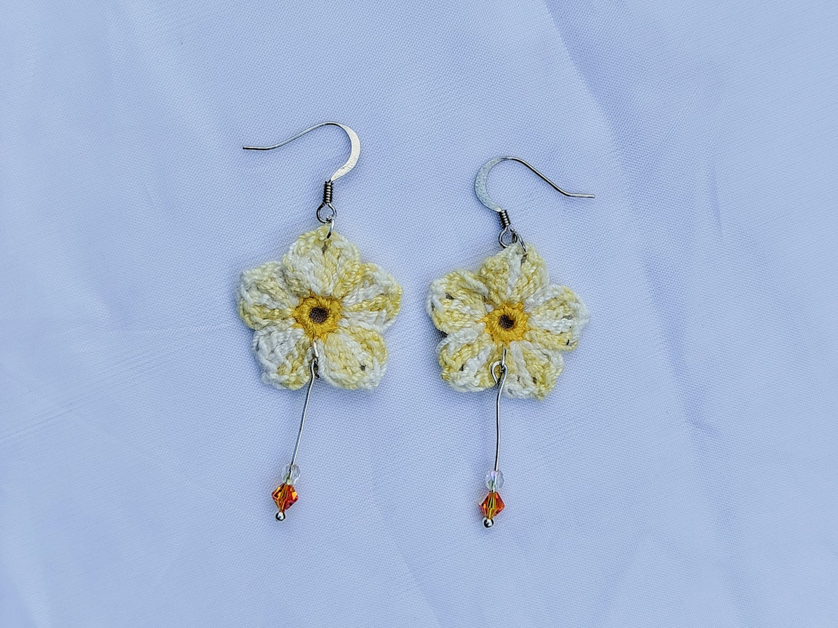 Boucle d'oreille, Fleur suspendue