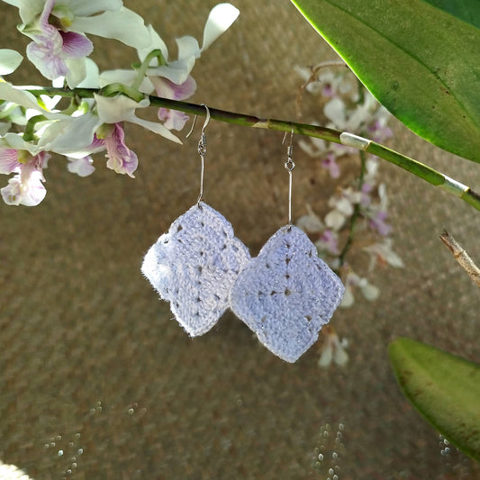 Boucle d'oreille, carrés granny