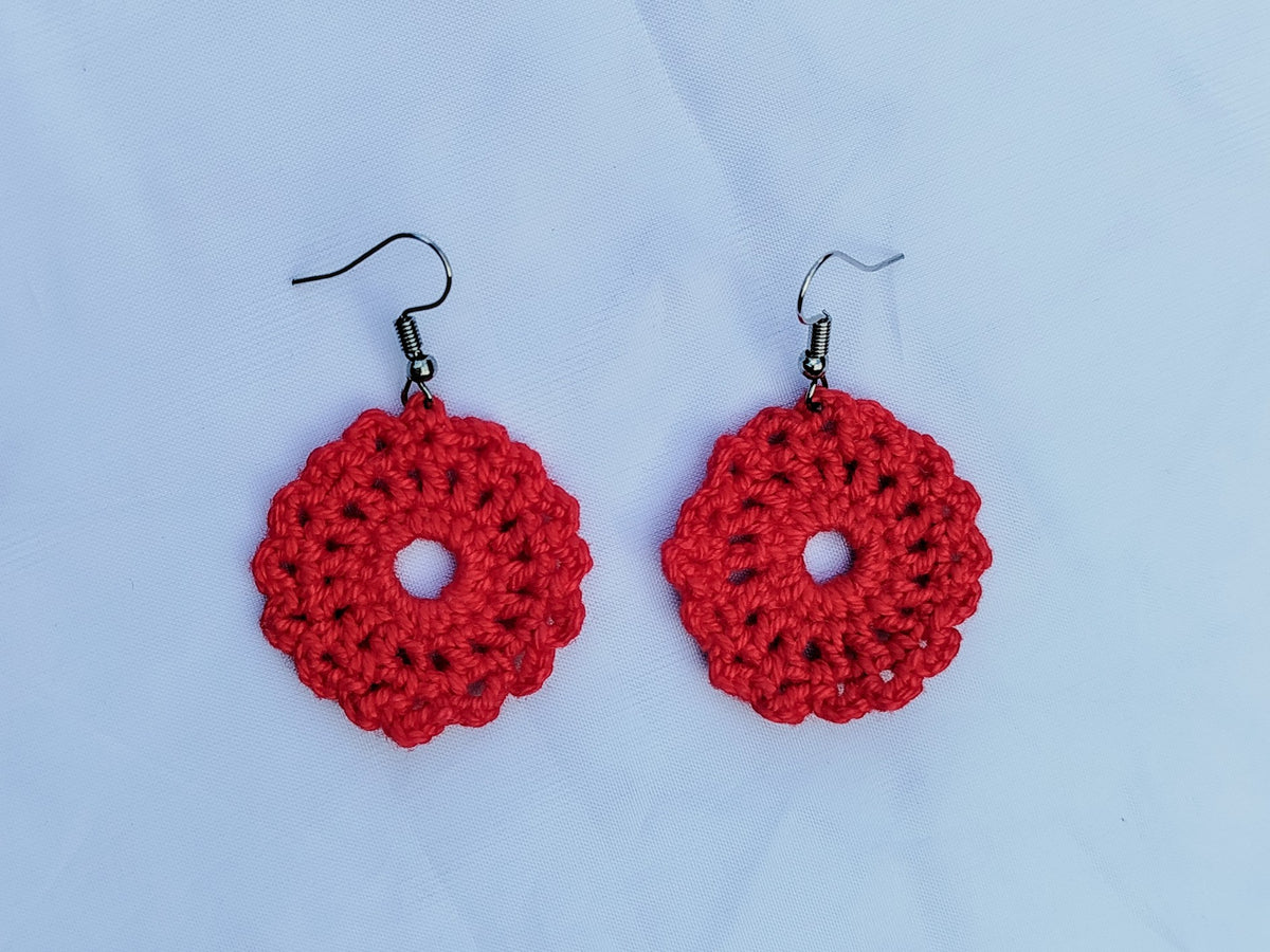 Boucle d'oreille, Médaillon rond ajouré