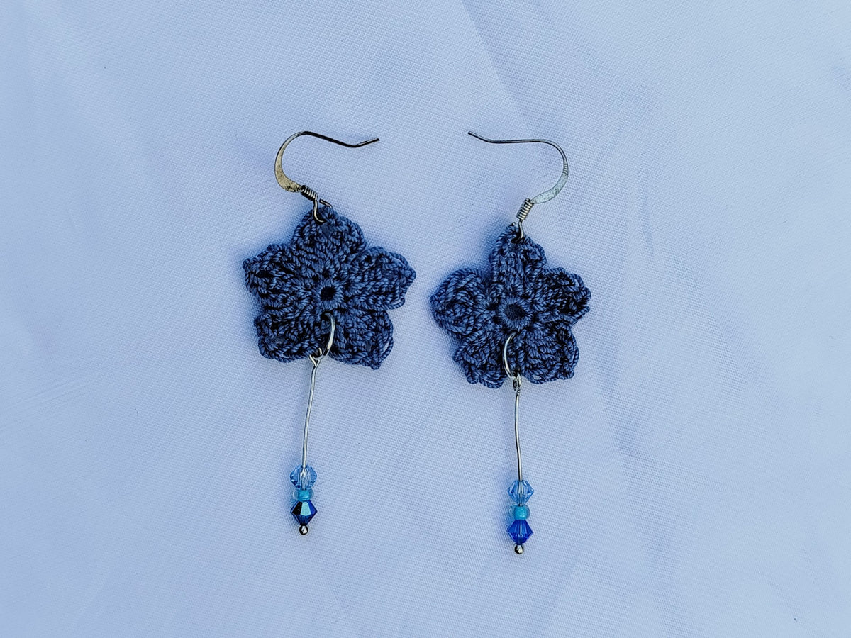 Boucle d'oreille, Myosotis suspendu