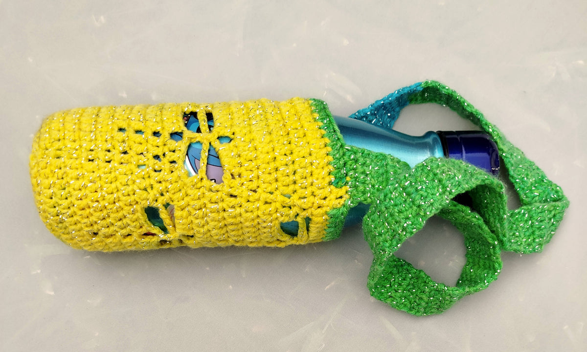 Porte gourde bleu et vert