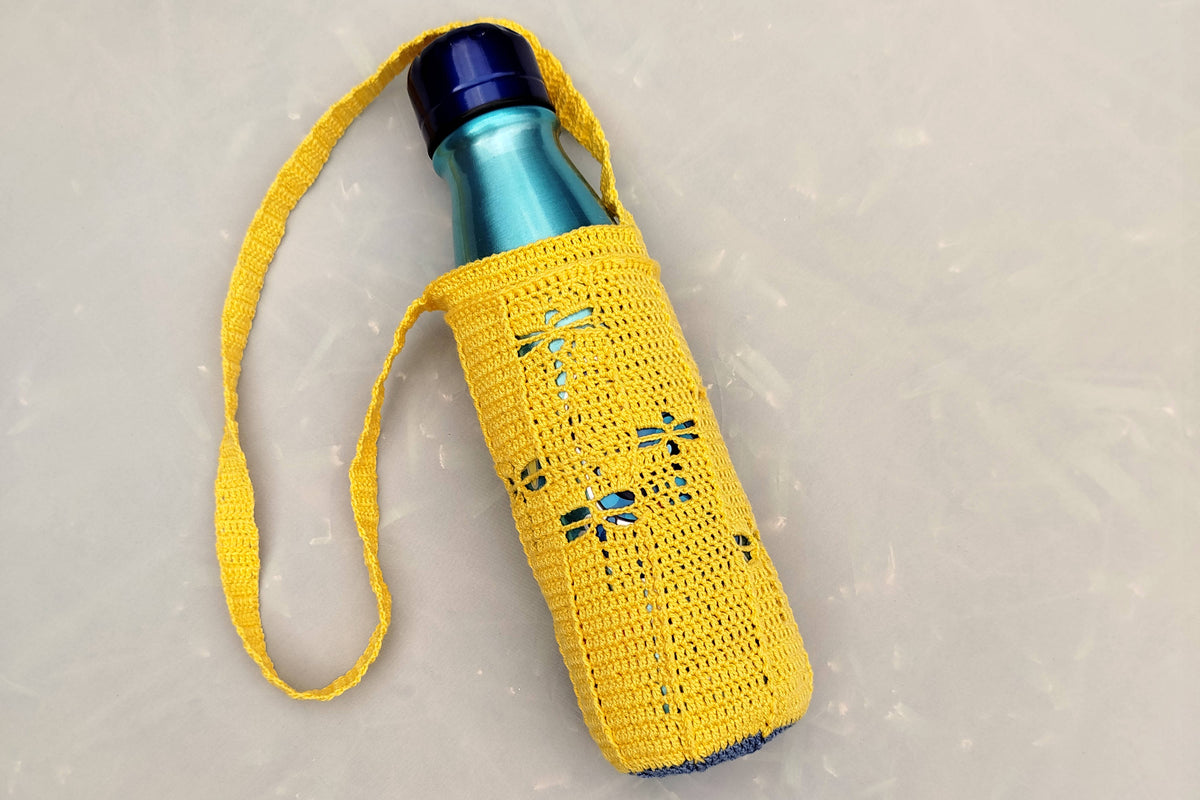 Porte gourde motif libellule
