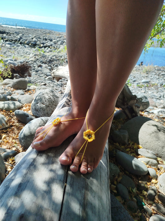 Sandale pieds nus