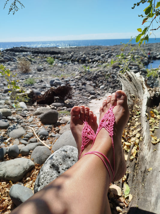 Sandale pieds nus